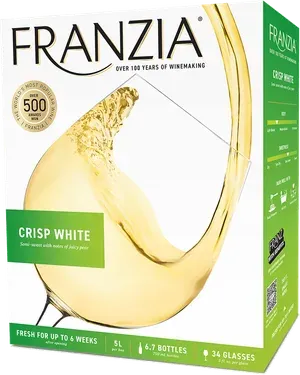 Franzia Crisp White House Wine bottle